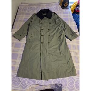 Vintage Burberrys Of London Trench Coat Size 40 R Beige Check Lining Wool Cotton